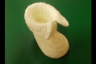 Манжет пинетки - Crochet  booties - вязание крючком