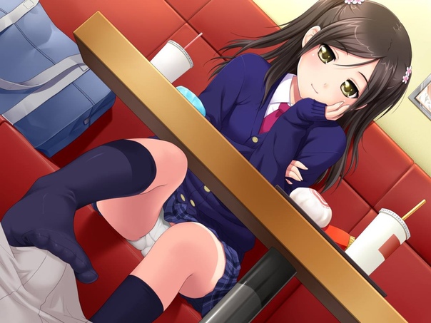 Brunette watching anime otngagged