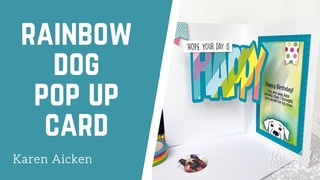 Rainbow Dog Pop-Up Card