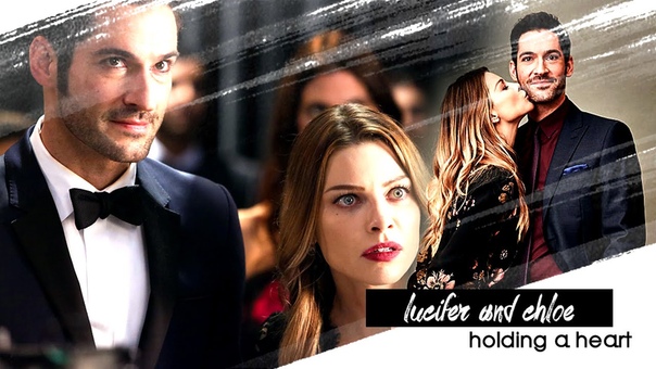 lucifer chloe; holding a