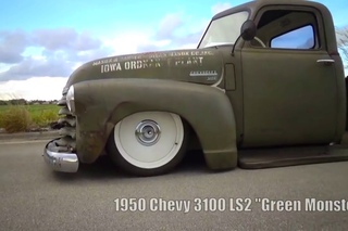1950 Chevy 3100, Ratrod Patina, Bagged, Air Ride, Ride Tech, LS2