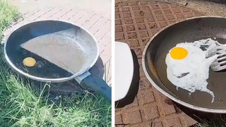 Cooking An Egg In The UK Sun