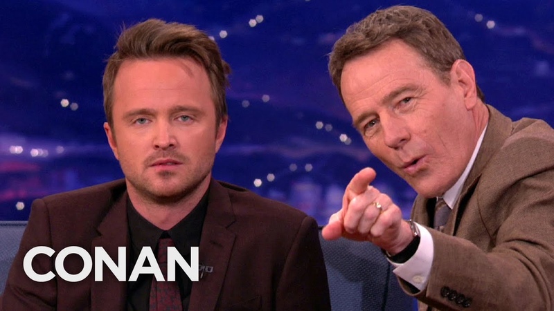 Bryan Cranston Aaron Paul Show Their Scary Resting Faces CONAN on
