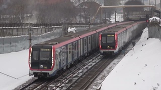 Московский Метрополитен 81-765 серии 65133 и 65134 на перегон Волгоградский Проспект - Текстильщики