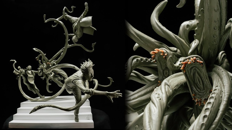 Sculpting Tentacle Chaos Traditionally from Chavant NSP