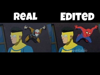 Invincible Spider-Man Scene Real VS Edited