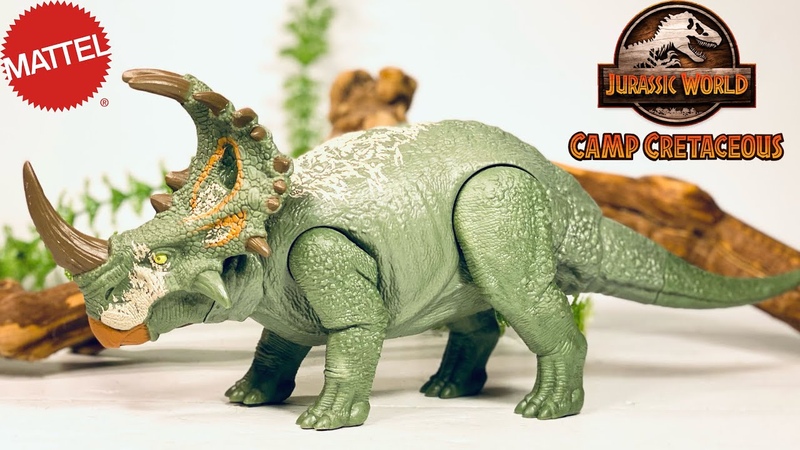 Mattel Camp Cretaceous Sinoceratops ( Green Version) Review Jurassic World Sound