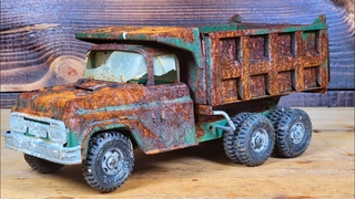 Rusty 1960’s Buddy L Tandem Dump Truck & Snow Plow Restoration
