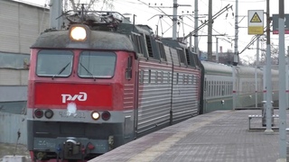 Электровоз ЧС7-244 со скорым поездом №005 Ташкент-Москва