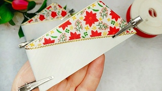 Another simple, easy and economical model - Christmas Hair Bows