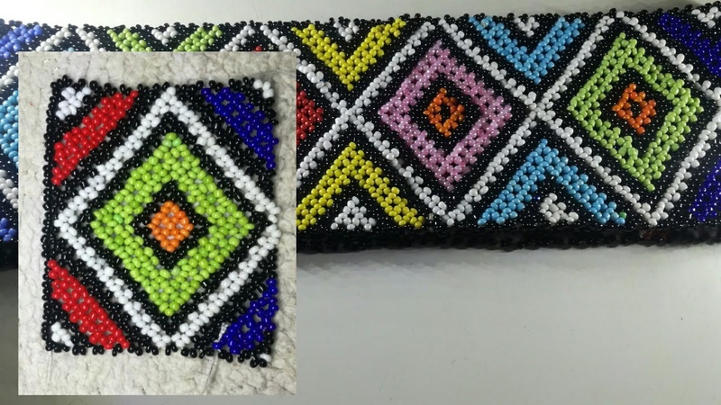 DAY 9 Thick Diamond beaded belt