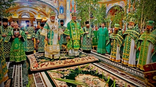 ЦАРЮ НЕБЕСНЫЙ поет весь храм в лавре в ДЕНЬ СВЯТОЙ ТРОЙЦЫ