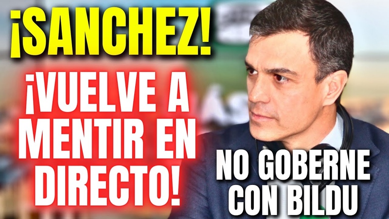 QUE MENTIROSO SANCHEZ dice QUE NO GOBERNO CON BILDU en ONDA CERO y ALSINA ALUCINA CON