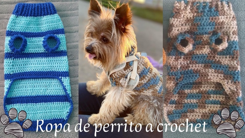 ROPA DE PERRITO A CROCHET SIN