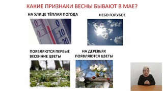Тема: “Весенние месяцы и признаки весны“ 2 класс  (сурдоперевод)