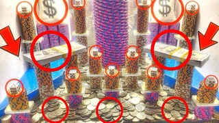 1 QUARTER CHALLENGE, $20,000, BUY IN, HIGH LIMIT COIN PUSHER MEGA MONEY CASINO JACKPOT!