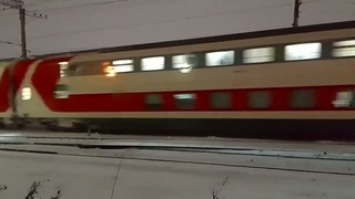ЭП20-061. Прибывает с поездом Карелия. 400 километр. Голиковка. Петрозаводк.