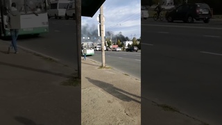 На территории ПАТП-1 в Рыбинске произошел пожар