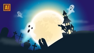 РИСУЕМ СТРАШНУЮ ХЭЛЛОУИН КОМПОЗИЦИЮ | УРОК В ADOBE ILLUSTRATOR