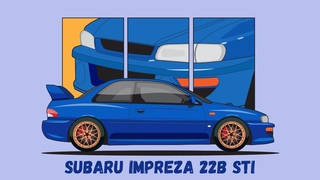 Adobe Illustrator Tutorial | How Create Car Illustration | Subaru Impreza 22B STi