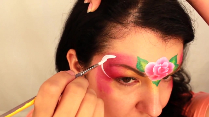 Easy Rose Princess Mask One Stroke Rose Face Painting Tutorial for