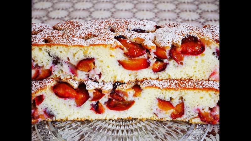 ПИРОГ со СЛИВАМИ Быстрый в приготовлении ВКУСНЫЙ ПИРОГ