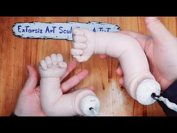 Sculpting a Baby Arm ( Reborn Baby Doll 50 cm) in polymer clay, Baby Gabriel Time Lapse (2,