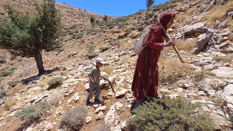 The life of a woman alone with three children in the mountains, waiting for her husband to come