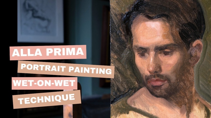 Alla Prima portrait technique (wet on wet) Oil Painting with Jack