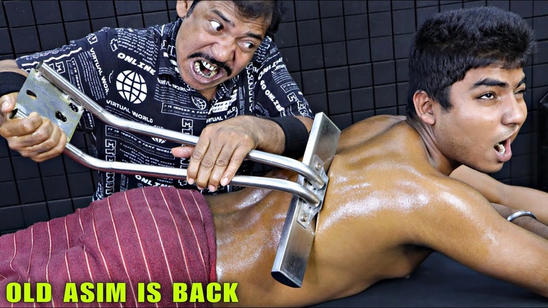Most Dangerous Body Massage by Asim Barber, Head Massage, Neck Cracking, Spine Cracking,