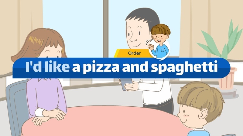 Id like a pizza and spaghetti Easy Dialogue Role