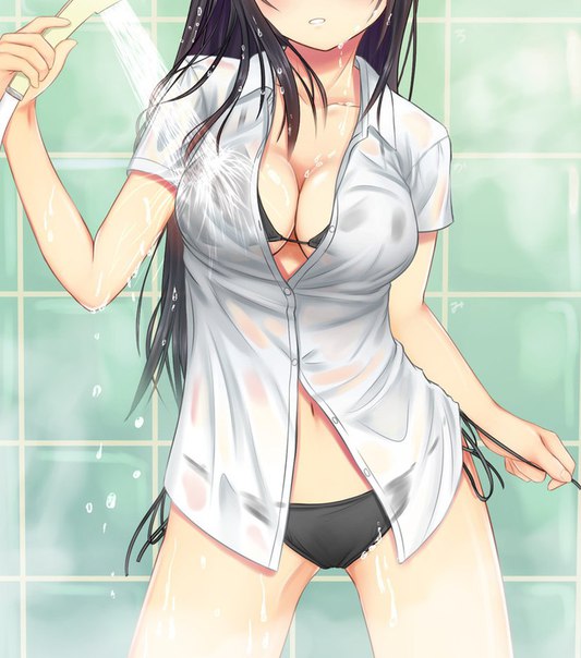 Anime lingerie shower cute