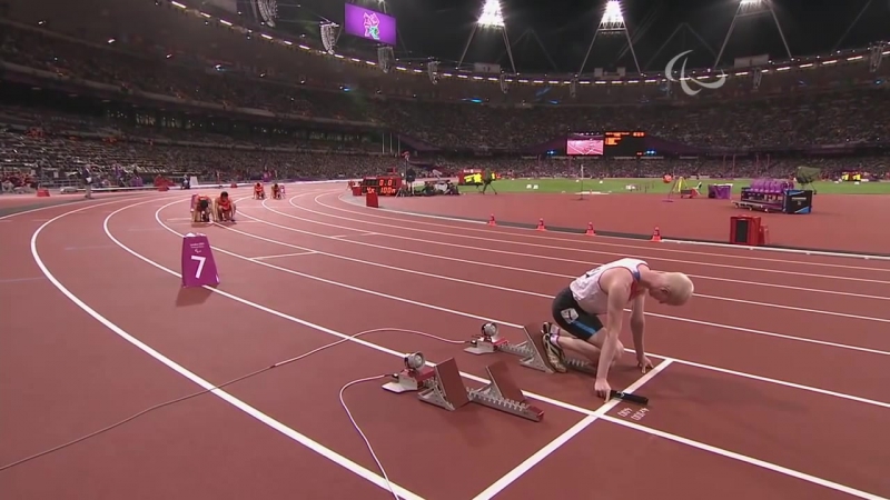 Athletics Mens 4x100m T11 T13 Final London 2012 Paralympic