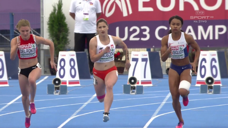 100m. Round 1. Heat 3, 100m. Final. Bydgoszcz ( Poland). 13 16 July