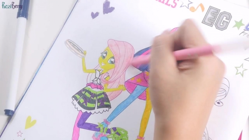 My little pony Equestria girls 3 D activity book MLP coloring for kids Devar Девочки из