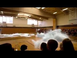 Огромный кит вынырнул из школьного пола