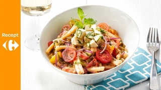Eenpansgerecht met pasta primavera