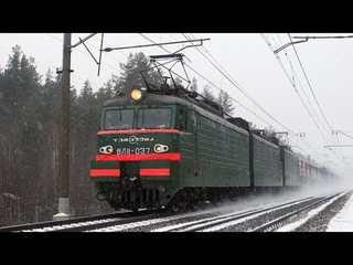 Снежные шлейфы за поездами в снегопад на платформе Заполицы Московской жд и в её окрестностях - 1.