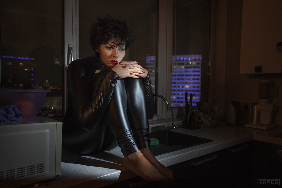 Catwoman cosplay blue wolf