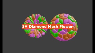 LIVENODING 1294 SV Diamond Mesh Flower With Multiple Materials