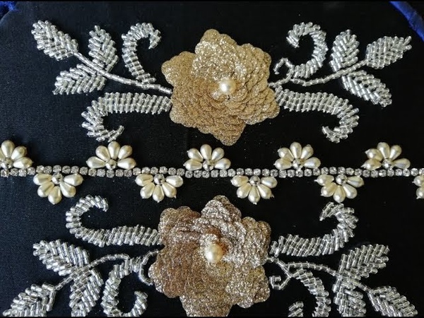 hand embroidery witn beads and