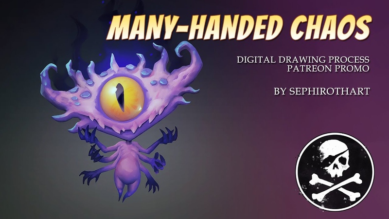 Many Handed Chaos Dungeon Knight Board Game Art Patreon