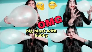 Big & strong balloons 🎈 blowing | white & black balloon popping | the balloon challenge #balloon