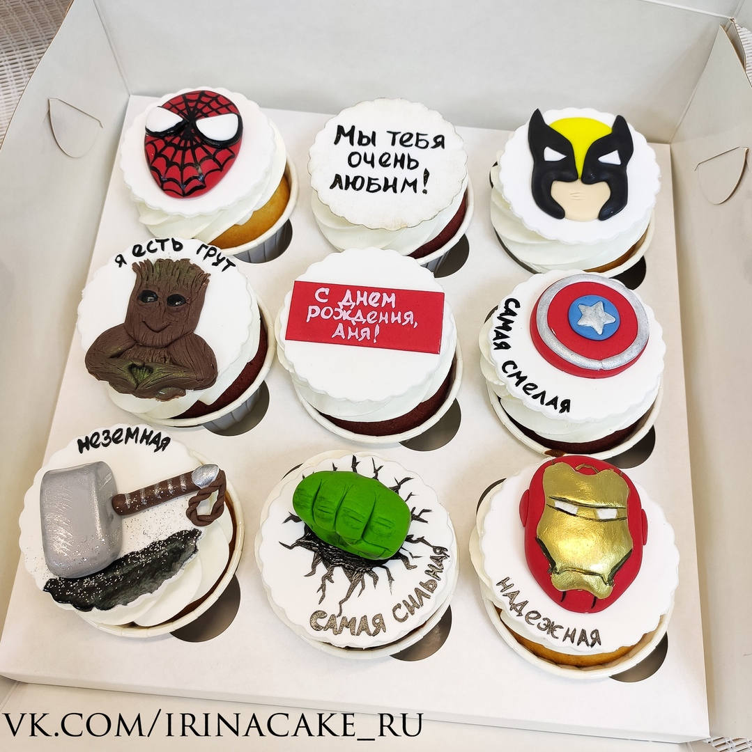 Капкейки с героями Marvel (Арт. 669)