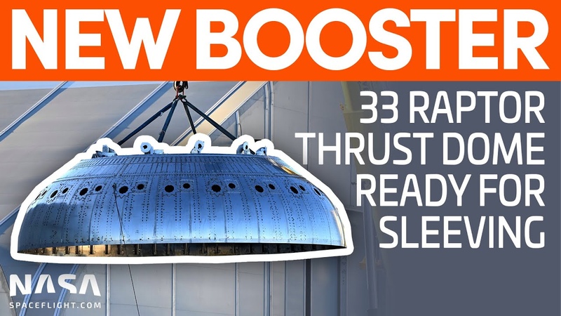 33 Raptor Thrust Dome Ready for Sleeving, Space X Boca