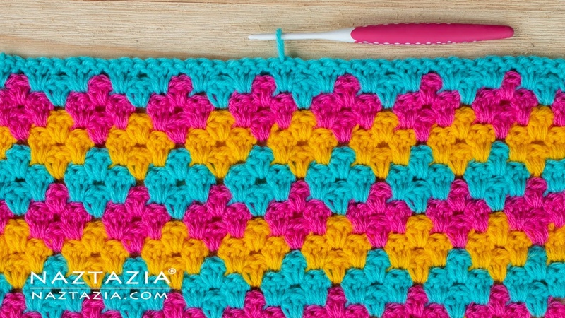 DIAMOND GRANNY STITCH Crochet Pattern Double Crochet with Color