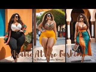 Traditional Arabic Attire with Streetwear for Plus-Size Curvy Natural Women #natural #arabicfashion