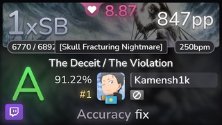 🔴 8.9⭐ Kamensh1k | Fleshgod Apocalypse - The Deceit / The Violation [Skull] % #1 | 847pp 1xSB