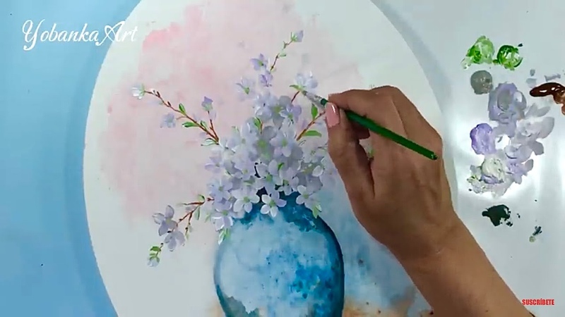 Pinta un Cuadro de Flores con clase, ideal para Decorar tu
