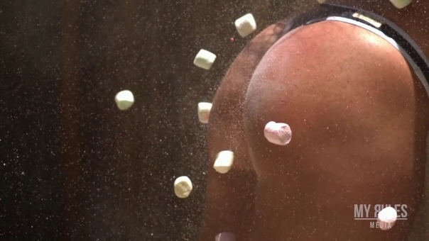 Models Butt Shot With Marshmallows And